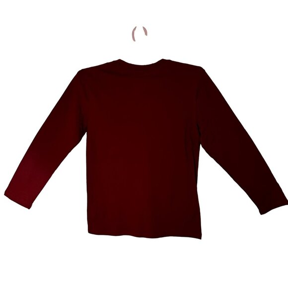 Nautica Long Sleeve Crew Neck T-Shirt Kids XL Pomegranate Red 100% Cotton - Picture 2 of 11